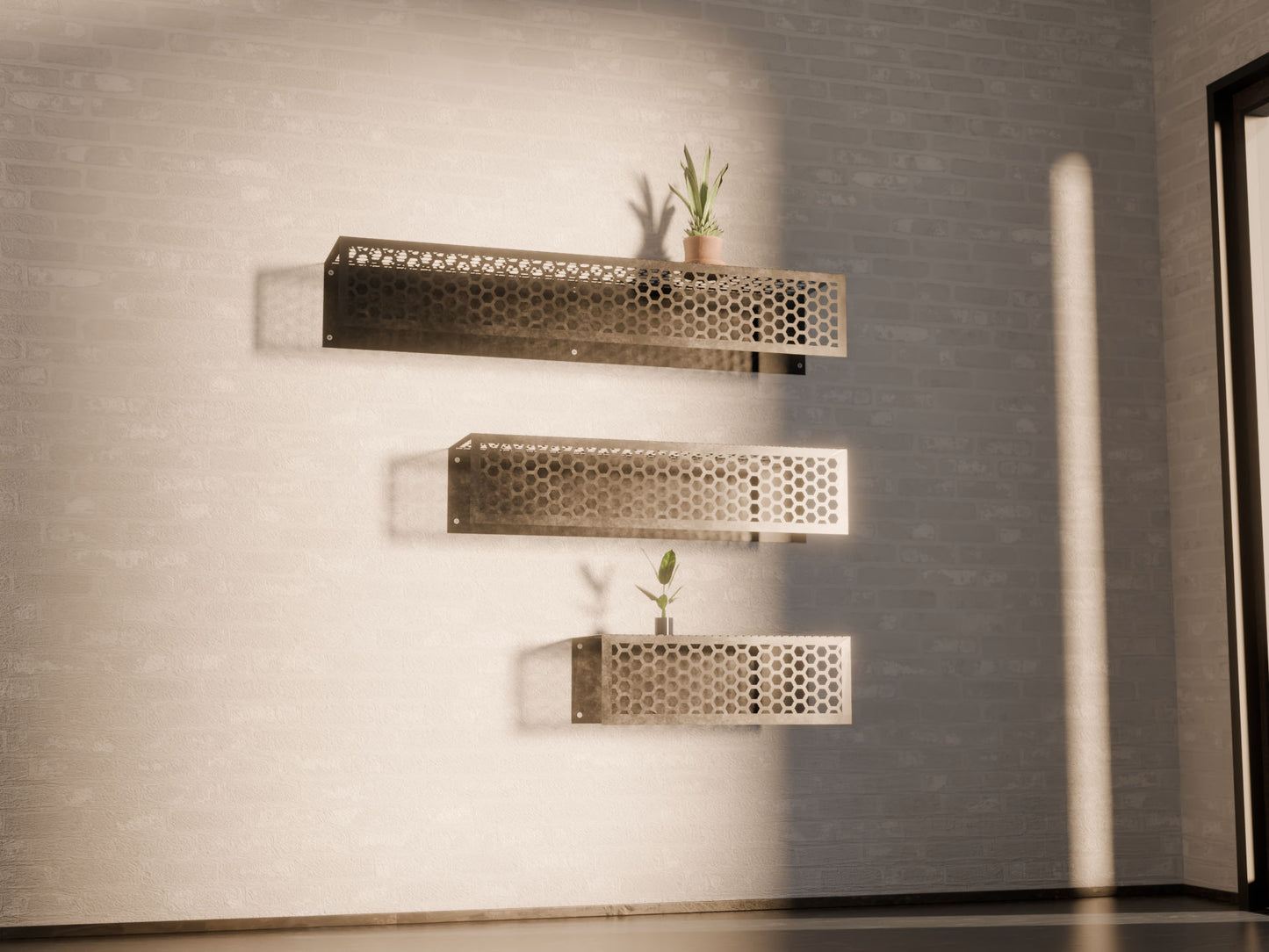Metal Shelf - Hexagon