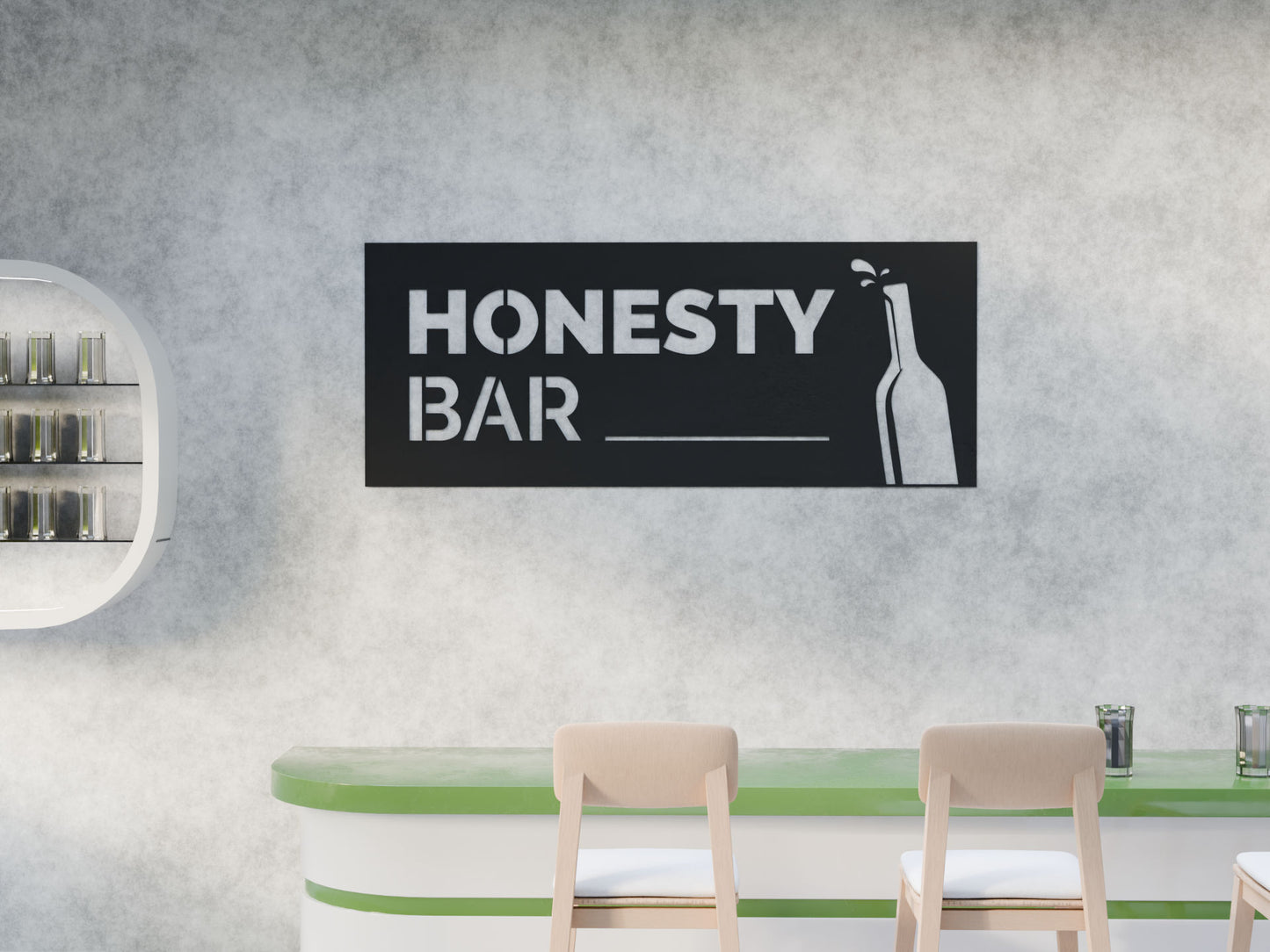 Honesty Bar Horizontal Sign