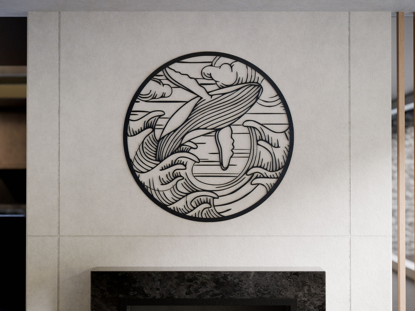 Whale Metal Wall Art
