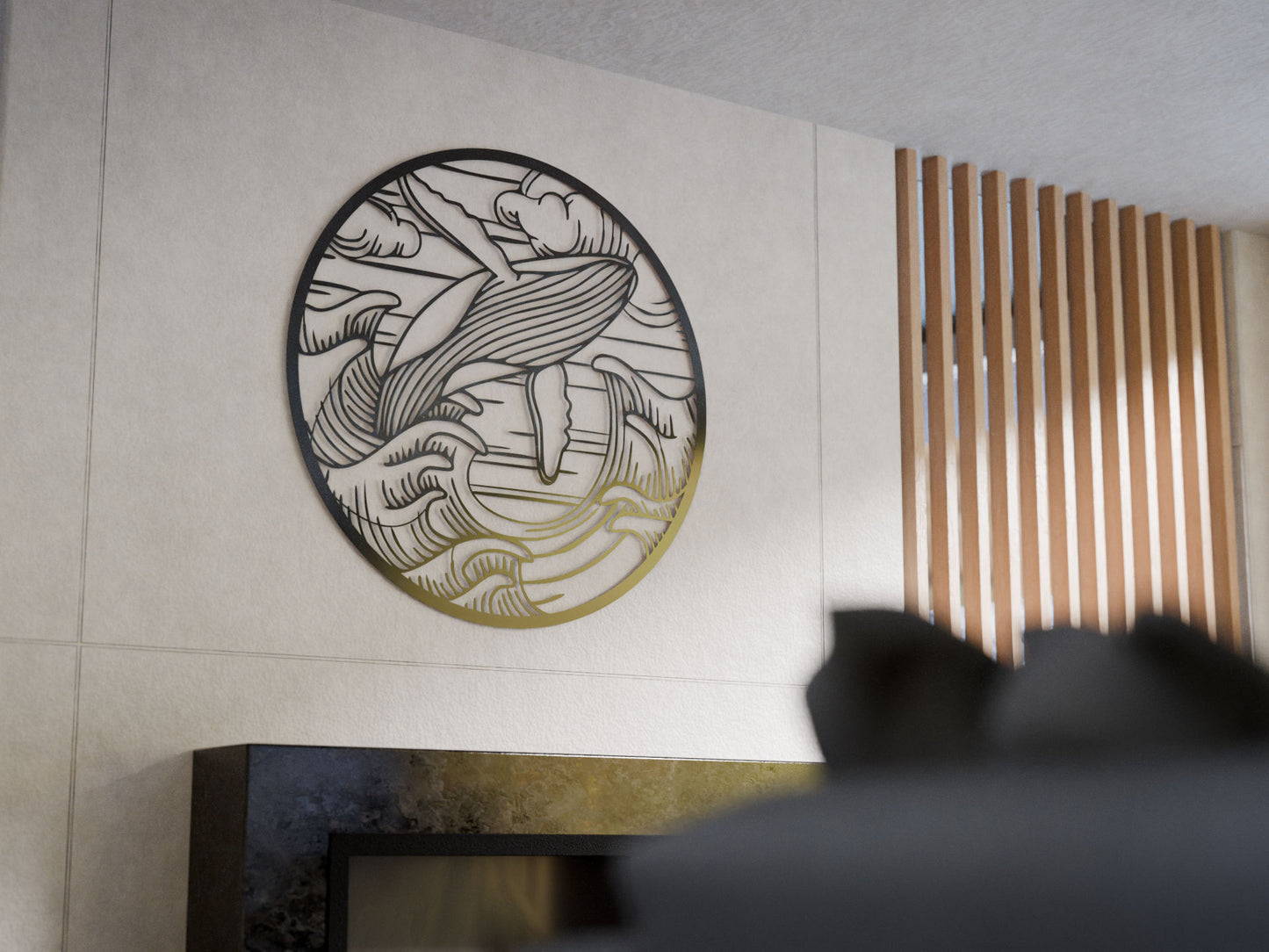 Whale Metal Wall Art