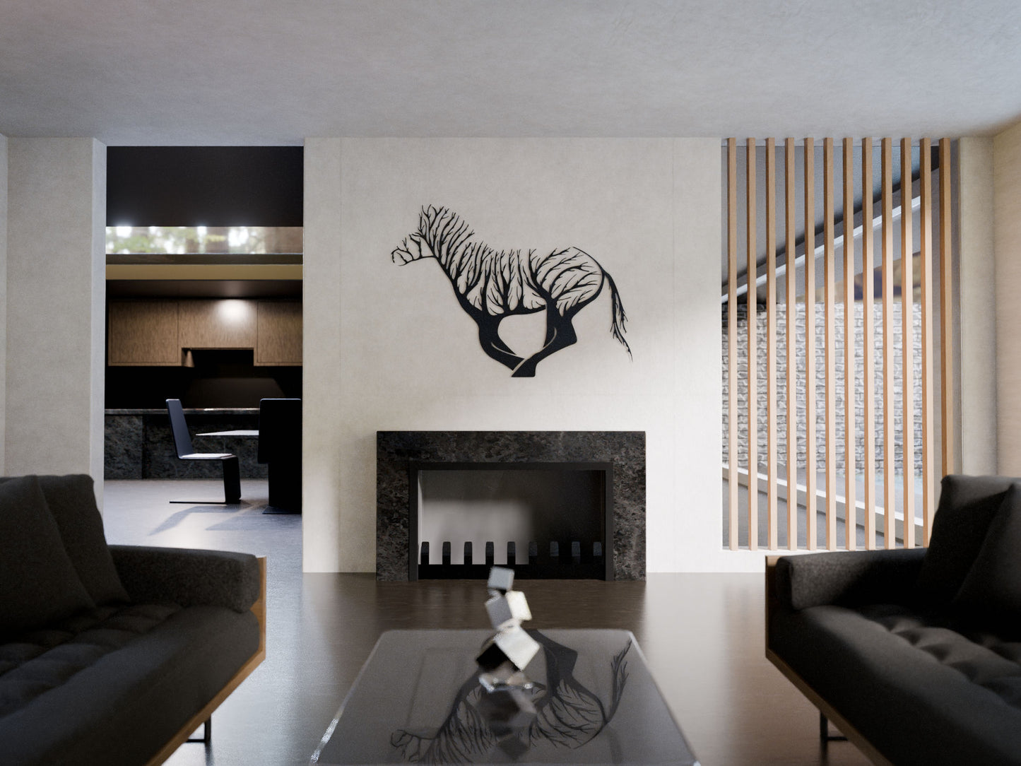 Zebra Abstract Metal Wall Art