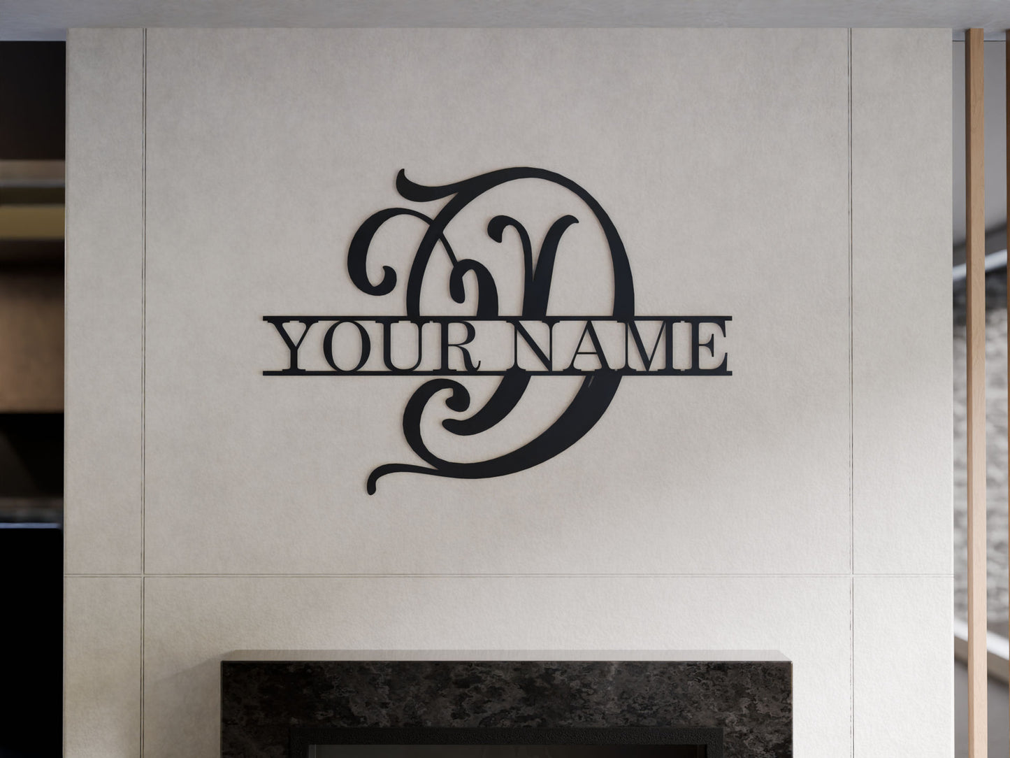 Cursive Monogram with Custom Name