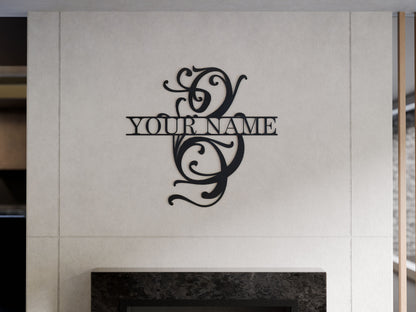 Cursive Monogram with Custom Name