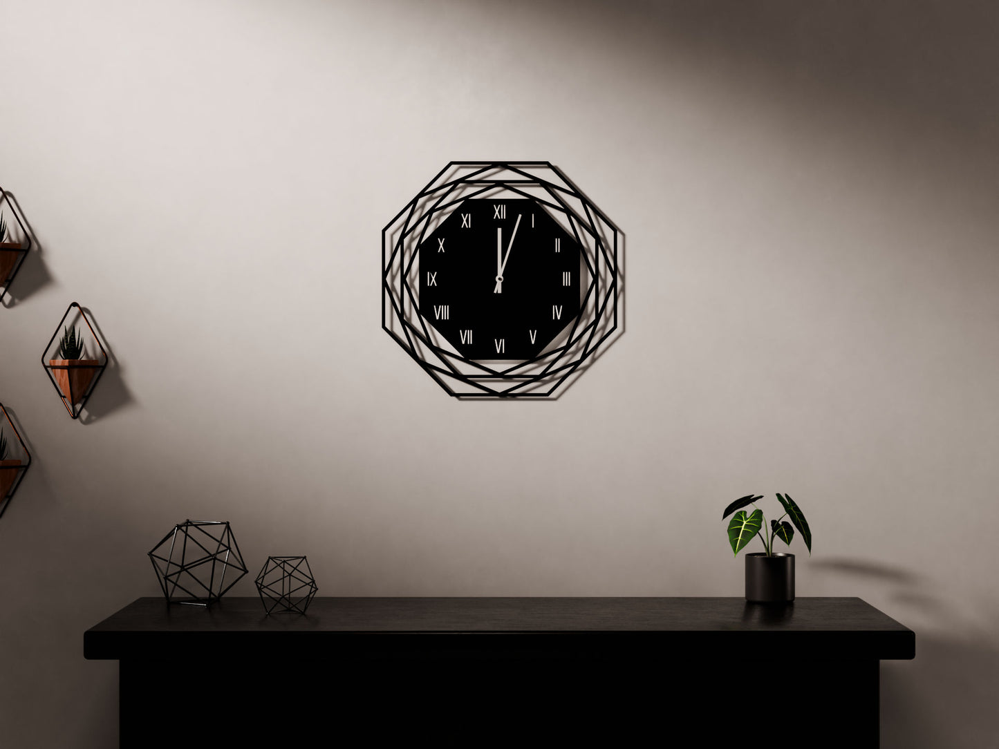 Geometric Wall Clock 01