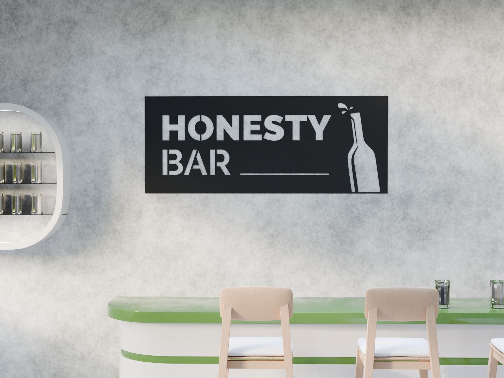 Honest Bar Sign Honesty Bar Horizontal Sign – Renewed Solutions