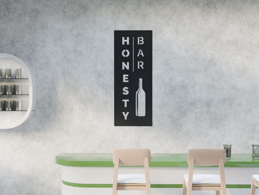Honesty Bar Vertical Sign