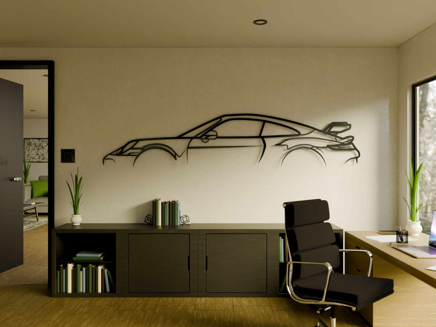Porsche 911 Line Art
